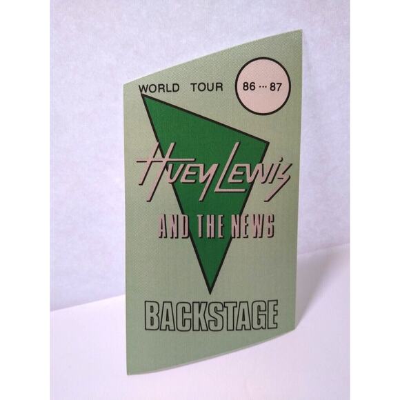 Huey Lewis And The News 1986 Backstage Pass Original Pop Rock Tour 1986-1987 - Picture 1 of 3